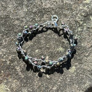 Metallic bead bracelet